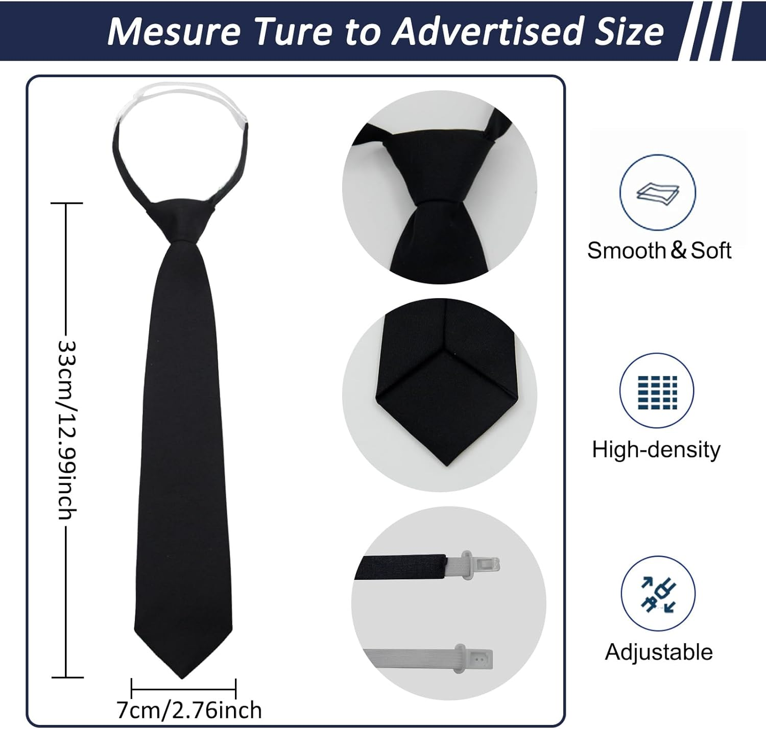 Mantieqingway Ties for Women, Pre-Tied Adjustable Girls/Boys Neckties for Uniforms, School, JK/JC Cosplay, T-Shirt Accessory - Khaki image number 3