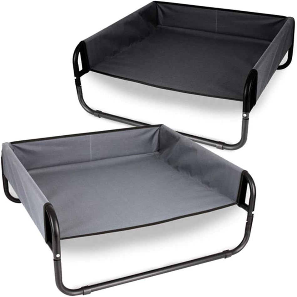 YES4PETS Blue / Grey / Black Dog Puppy Medium Walled Suspension Trampoline Hammock Bed 70 X 70 X 28 Cm image number 2