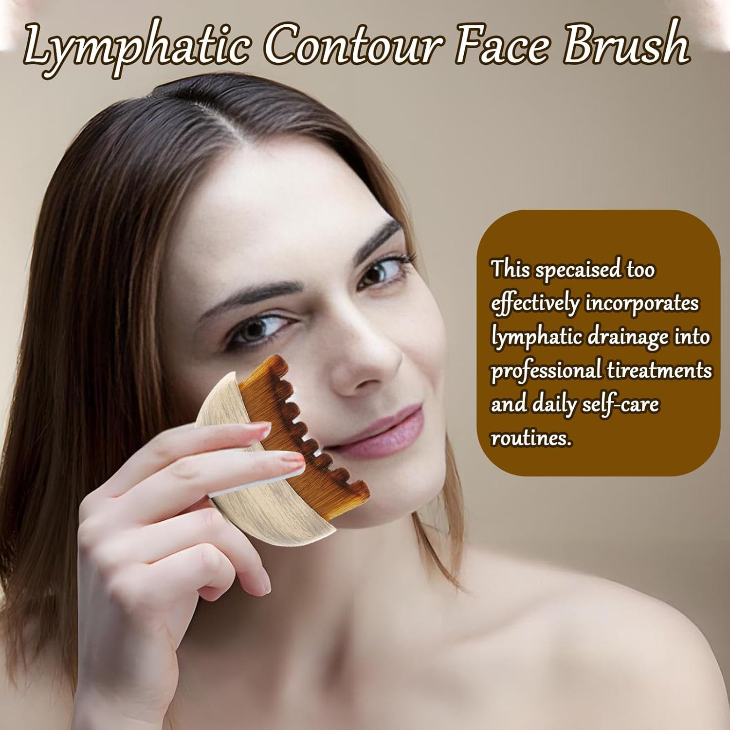 Lymphatic Contour Face Brush,Dry Brushing Face Brush,Lymphatic Drainage Massager for Face Chin & Jawline Sculpting and Relieve Fatigue image number 6