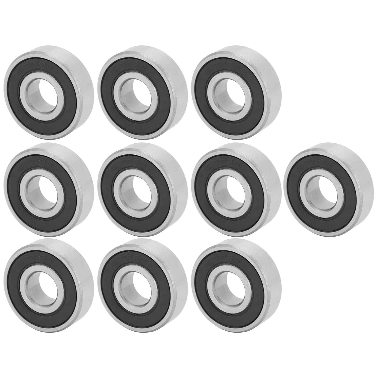 Jectse 10Pcs 6201-RS Ball Bearing, Deep Groove Steel Bearing, 32 * 12 * 8Mm, for Gearboxes, Instrumentation, Motors, Household Appliances, Internal Combustion Engines image number 6