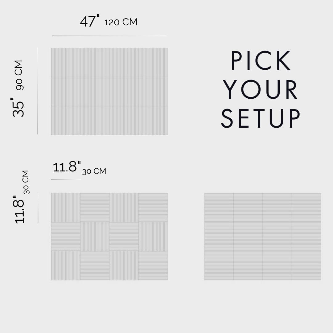 VIVELDA Large Cork Boards for Walls Black Felt Alternative - Slat Wall Paneling, Bulletin Board Tiles for Home Decor, Push Pin Corkboard Organizer for Office or Classroom-12-Pack Panel Kit (Avocado) - Avocado image number 3