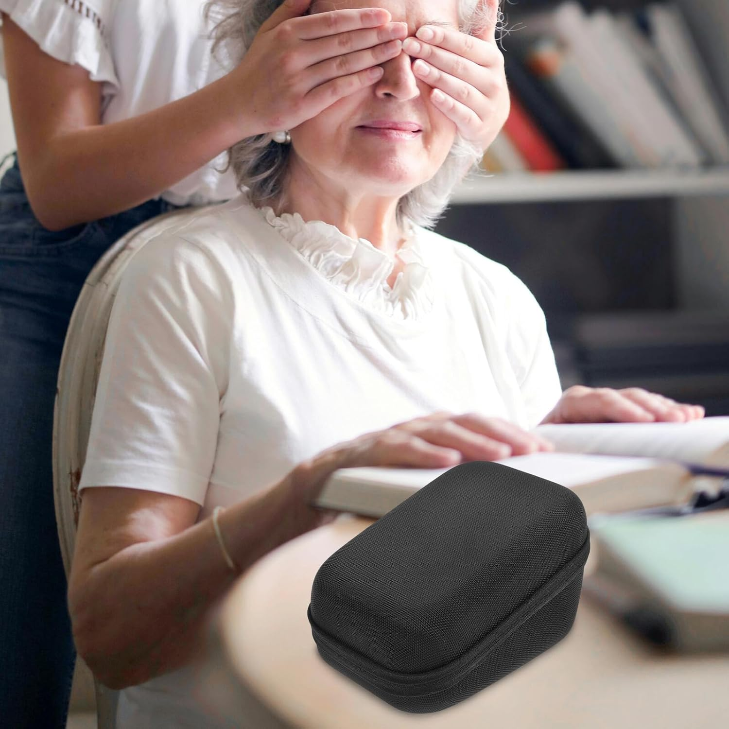 TOKIDNY Portable Large Upper Arm Storage Case with Impact and Water Protection for Monitors Spacious Organizer with Elastic Straps and Mesh Pockets Travel Bag for Accessories image number 2