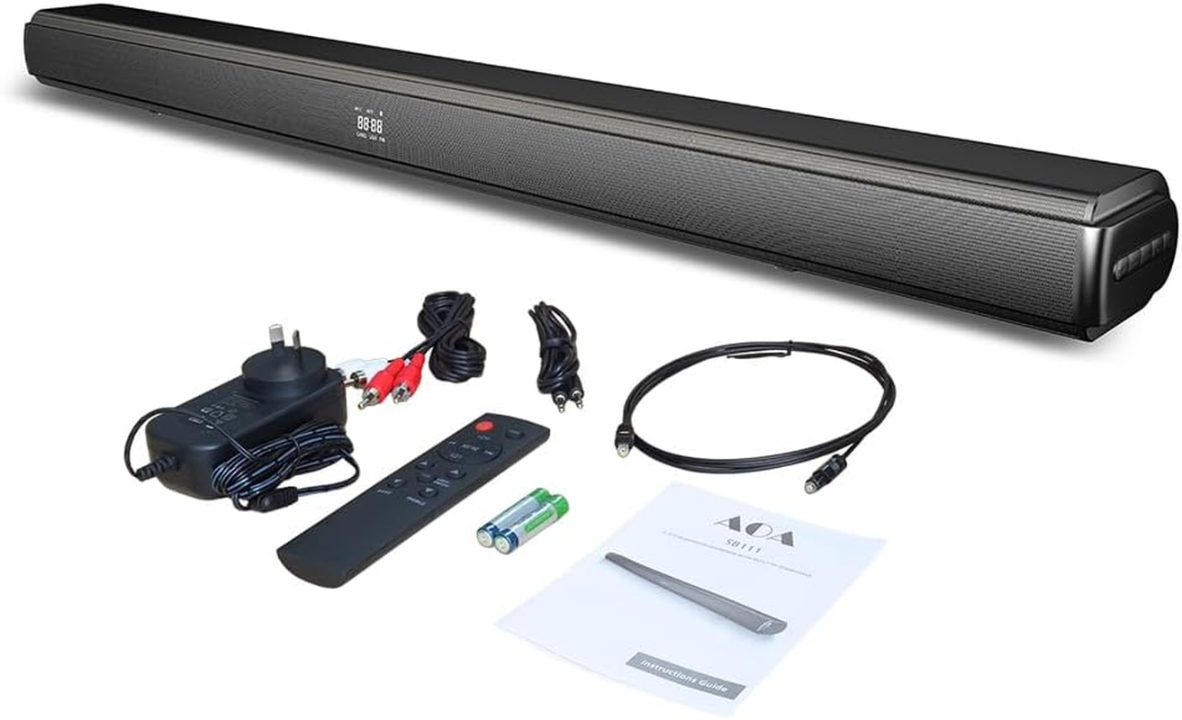AOA SB111 2.1CH SOUNDBAR + SUBWOOFER HDMI ARC Bluetooth 5.0 Remote Optical image number 1