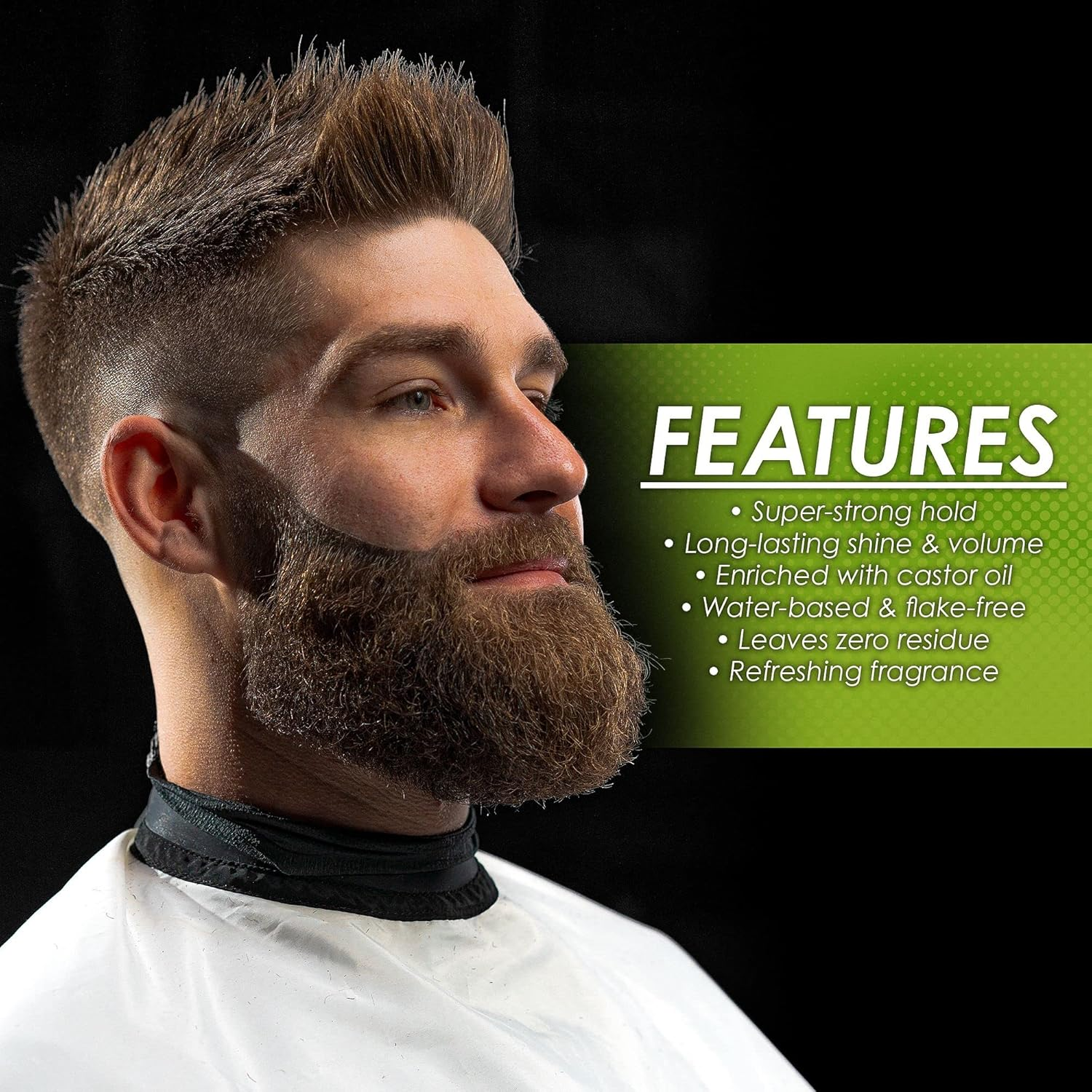 L3VEL3 L3-Gel Slime - Delivers Super, Strong Hold - Creates Sleek and Spiky Styles - Tames Frizz - Adds Shine and Volume - Water Based and Flake Free Formula - Enriched with Castor Oil - 16.9 Oz image number 3