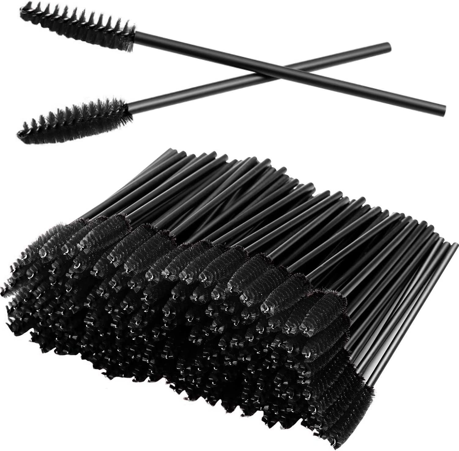 H HOME-MART 100 Pcs Eyelash Mascara Applicator Wand Brush Spoolies, Eyebrow Brush, Spoolie Brushes for Eye Lash and Brows image number 1