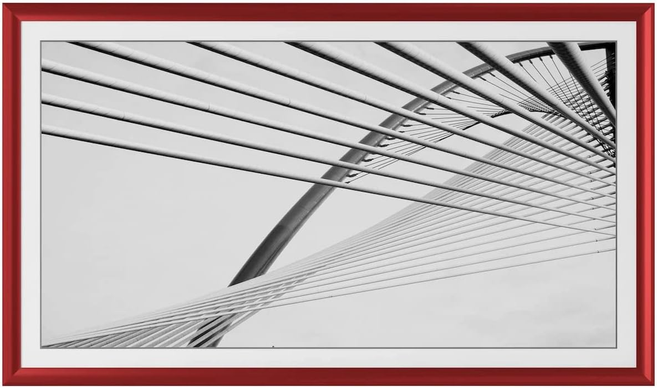 Deco TV Frames Alloy Prismatic - Candy Red Bezel Compatible ONLY with Samsung the Frame TV (32", Fits 2021-2023 Frame TV) image number 4