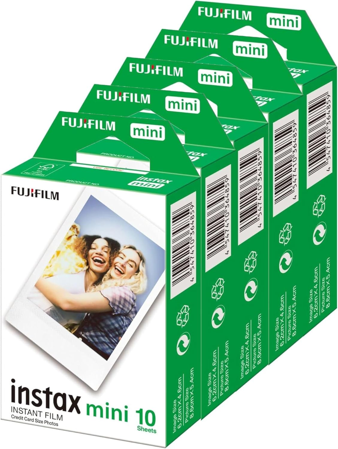 Fujifilm Instax Mini Instant Film, 10 Sheets&times;5 Pack(Total 50 Shoots) image number 4