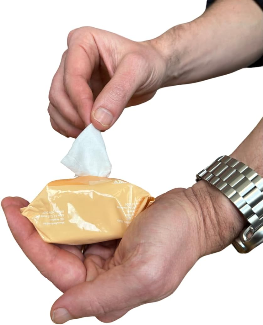 Glucology Alcohol Free Finger Cleaning Wipes | 100 Wipes | 5 Packs of 20 Wipes