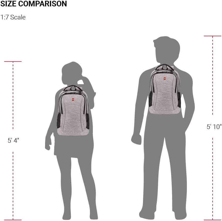 Swissgear 5668 Laptop Backpack - Dark Grey Heather image number 6