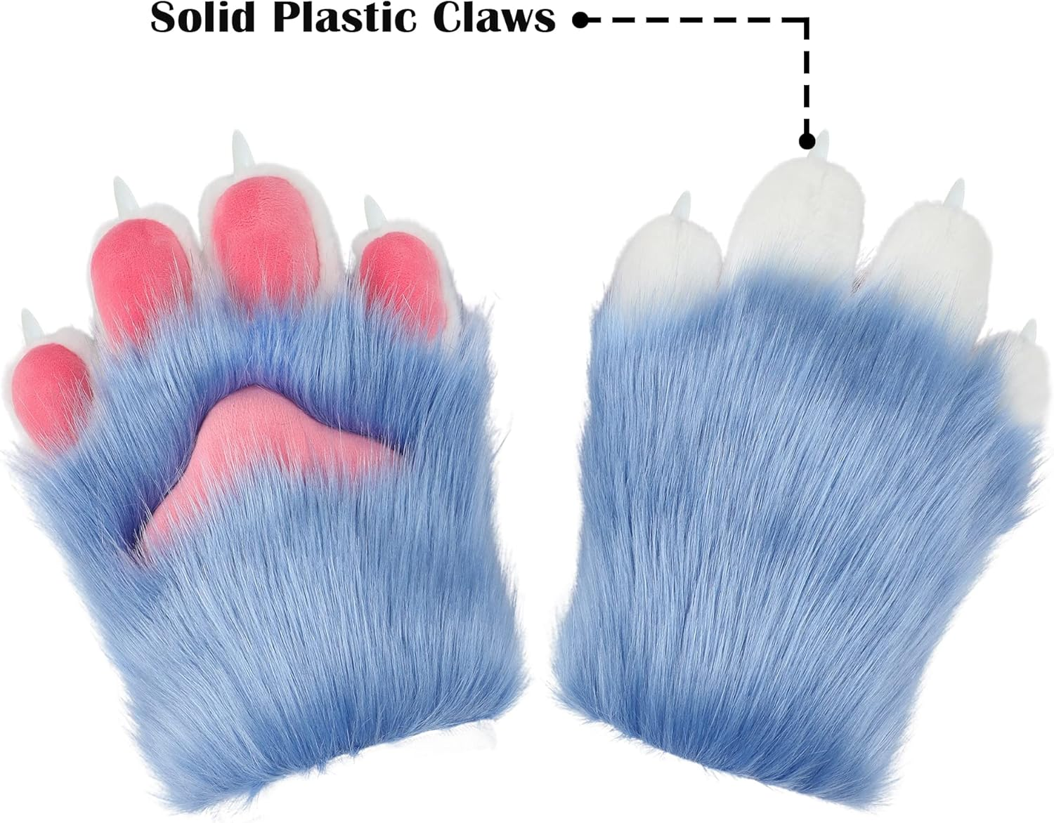 Cosplay Animal Cat Wolf Dog Fox Paws Claws Gloves Fursuit Paws Accessories for Adults image number 5