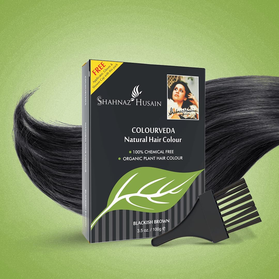 Shahnaz Husain Colourveda Natural Hair Colour Blackish Brown 100G (Pack of 3) image number 1
