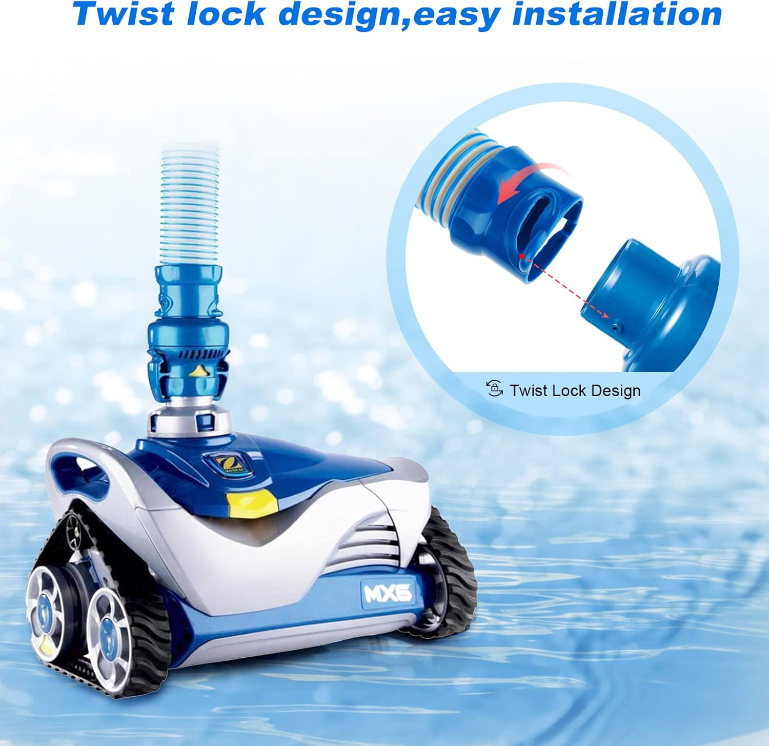 FELHOOD X77094 Pool Vacuum Hose Adapter Wimming for Zodiac Baracuda MX8 Cleaner Leaf Catcher Pool Cleaner Suction Fitting Adapter