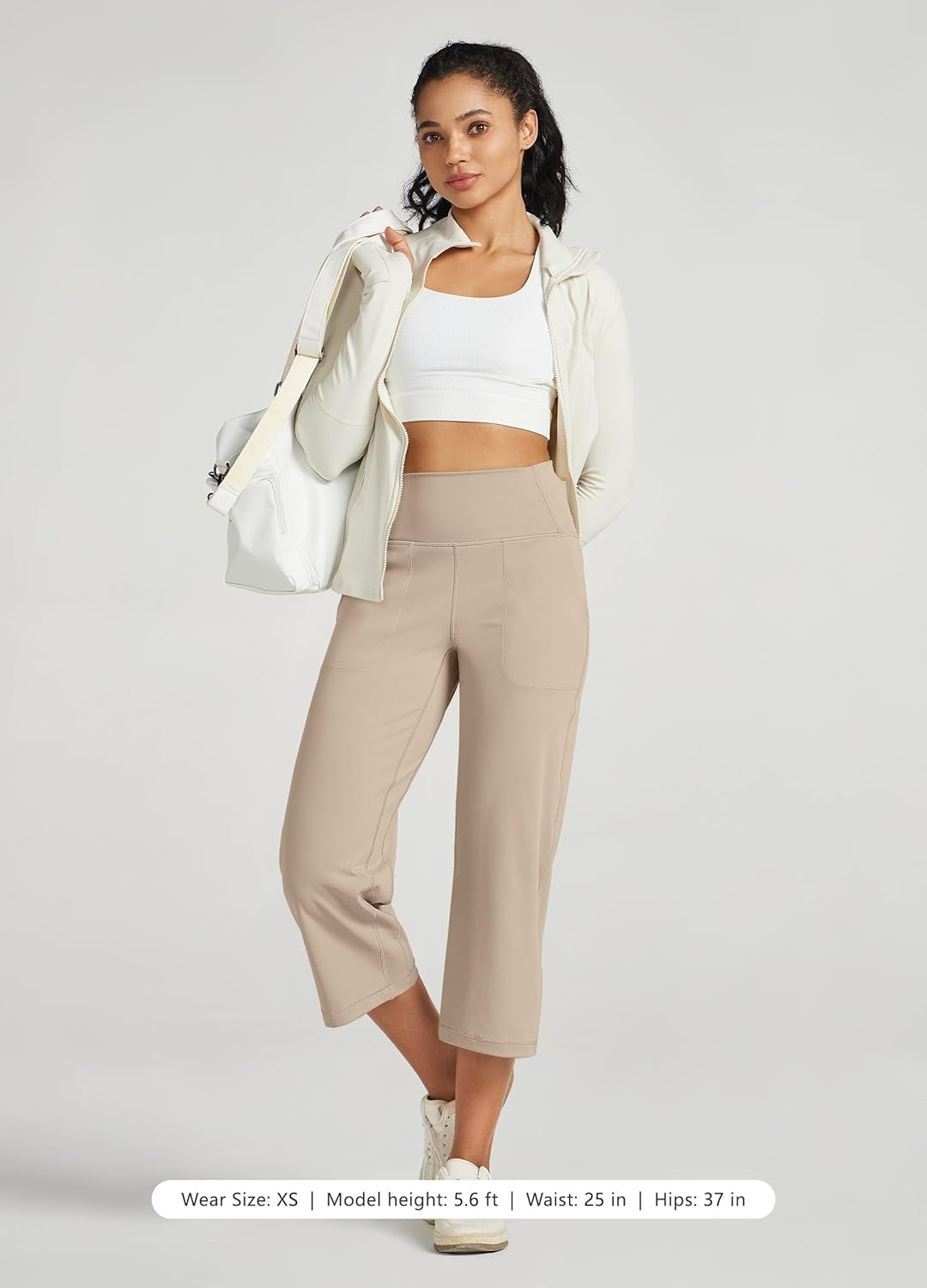 WILLIT Women'S Yoga Capris Pants High Waist Leggings Athletic Exercise Workout Crop Capris Quick Dry Straight Leg 23" image number 5