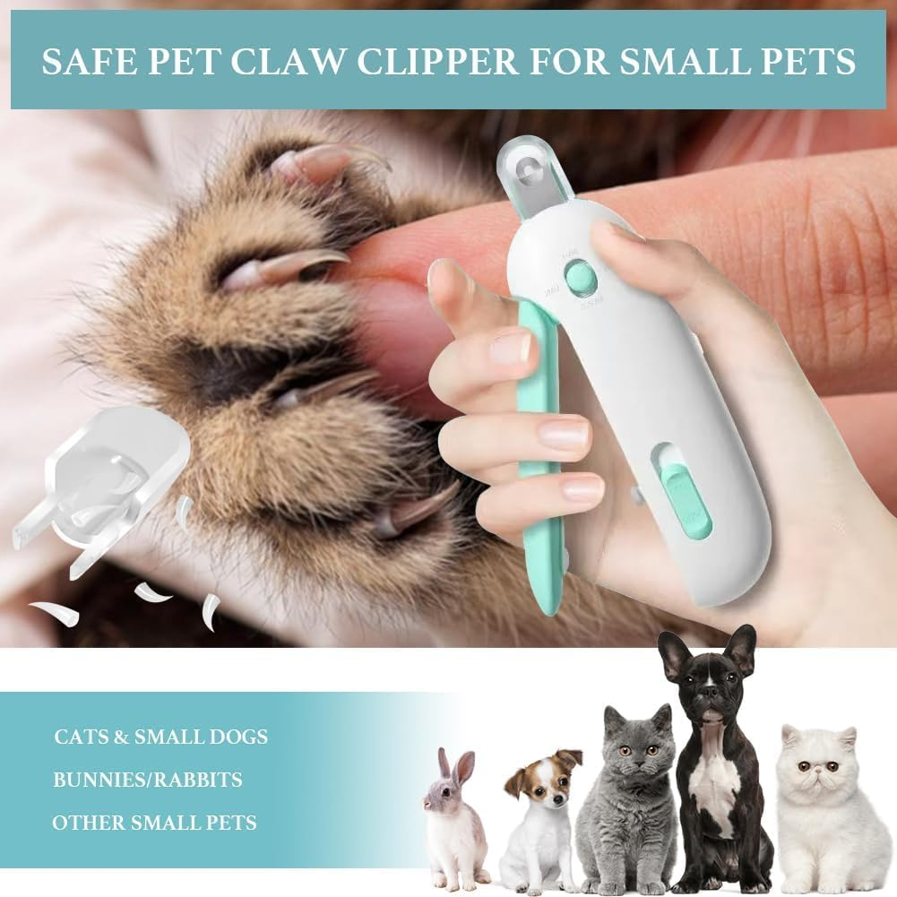 Cat Nail Clippers, Adjustable 4 Gear Pet Nail Trimmer with Safety Guard and Nail File,Easy Grooming Tool for Cats and Small Dogs,Prevents over Cutting and Pain (Professional Grade) image number 4