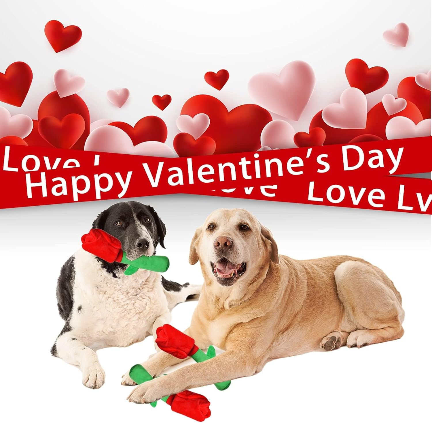 Cozioz Rose Dog Puzzle Toy &ndash; Squeaky, Crinkle, Treat Dispensing Enrichment Toy for Small & Medium Dogs, Perfect for Dog Birthdays and Playtime image number 5