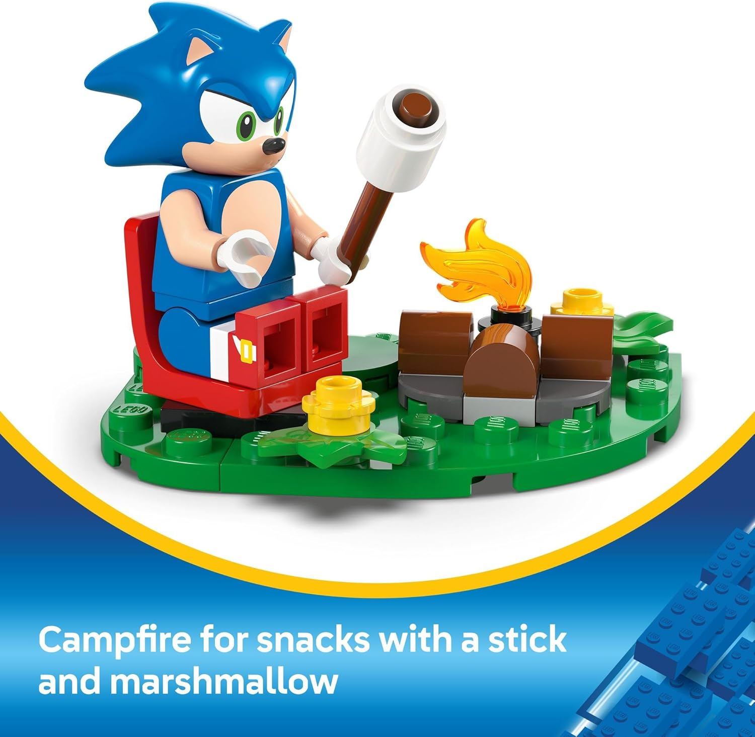 LEGO Sonic the Hedgehog: Sonic&rsquo;S Campfire Clash Toy for 7+ Year Old Boys & Girls, Building Set with 4 Character Figures, Gold Rings and Chaos Emerald, Kids Toys for Retro Video Game Fans 77001