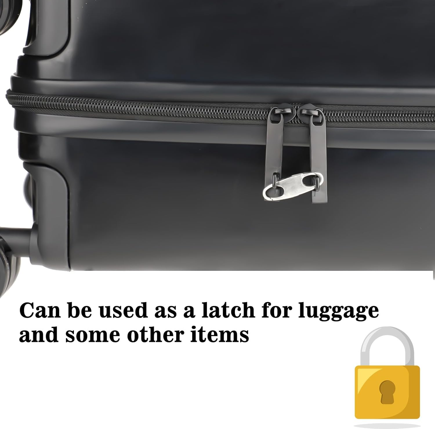 Anti-Theft Zipper Clips, 6-Pack S-Shaped Carabiner Locks with Mini Snap Hooks for Backpacks, Camping, Fishing, Travel, and Outdoor Sports, Black & Silver & Gray, Fashion image number 2