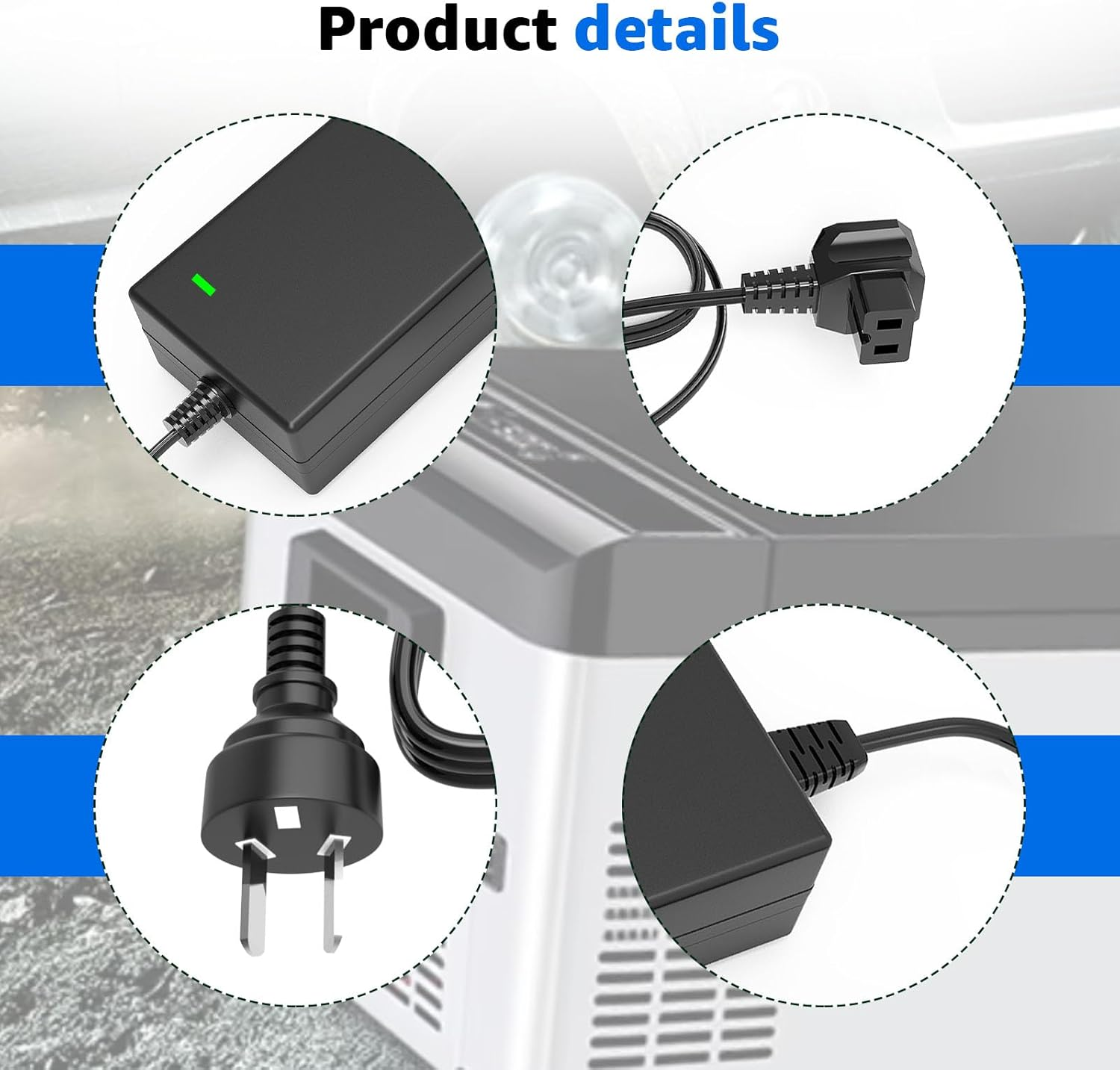 Hodeoo Universal 87W AC Power Adapter for Car Fridge Freezers - Compatible with Alpicool,Arb,Iceco,Dometic & More image number 3