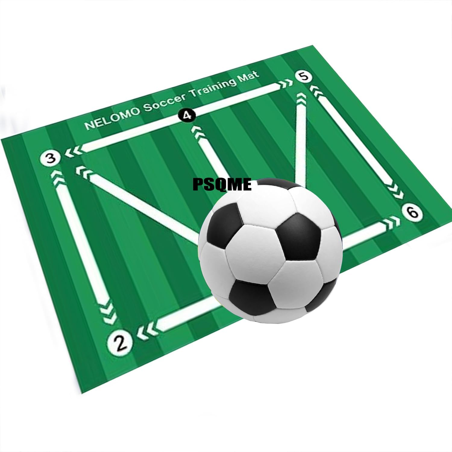 Football Footstep Training Mat, Soccer Training Mat with Adjustable Solo Soccer Trainer Belt,Non-Slip Silent Equipment for All Ages to Improve Speed, Strength and Coordination image number 6