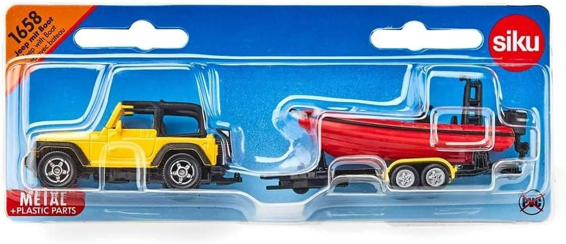 Siku - Jeep with Boat image number 1