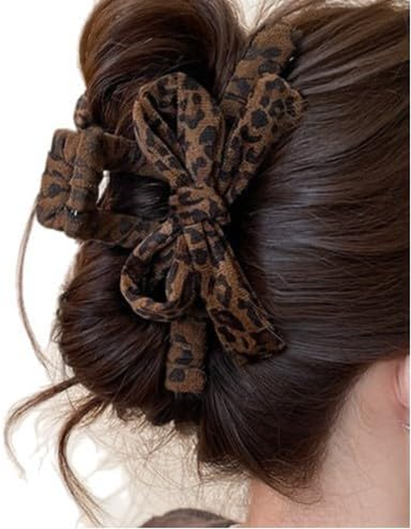 BSLVWG Cute Leopard Print Hair Clip for Women Non-Slip Large Cheetah Strong Hold Hair Clips for Thin and Thick Hair Chic Hair Styling Accessories image number 4