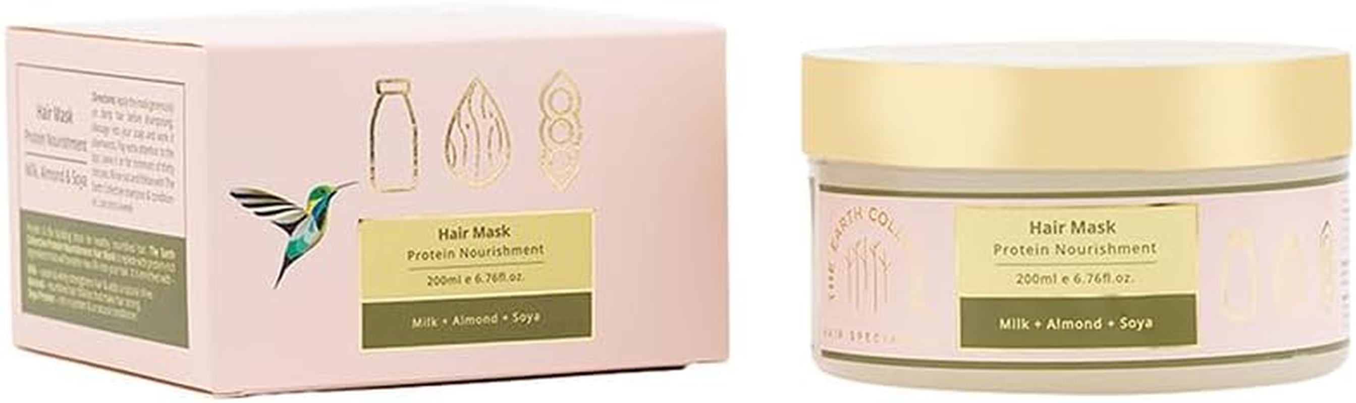 THE EARTH COLLECTIVE Protein Nourishment Hair Mask - Improves Hair Texture, Softens Hair, Deep-Conditioning, Maintains Colour-Treated Hair (200 Ml) image number 4