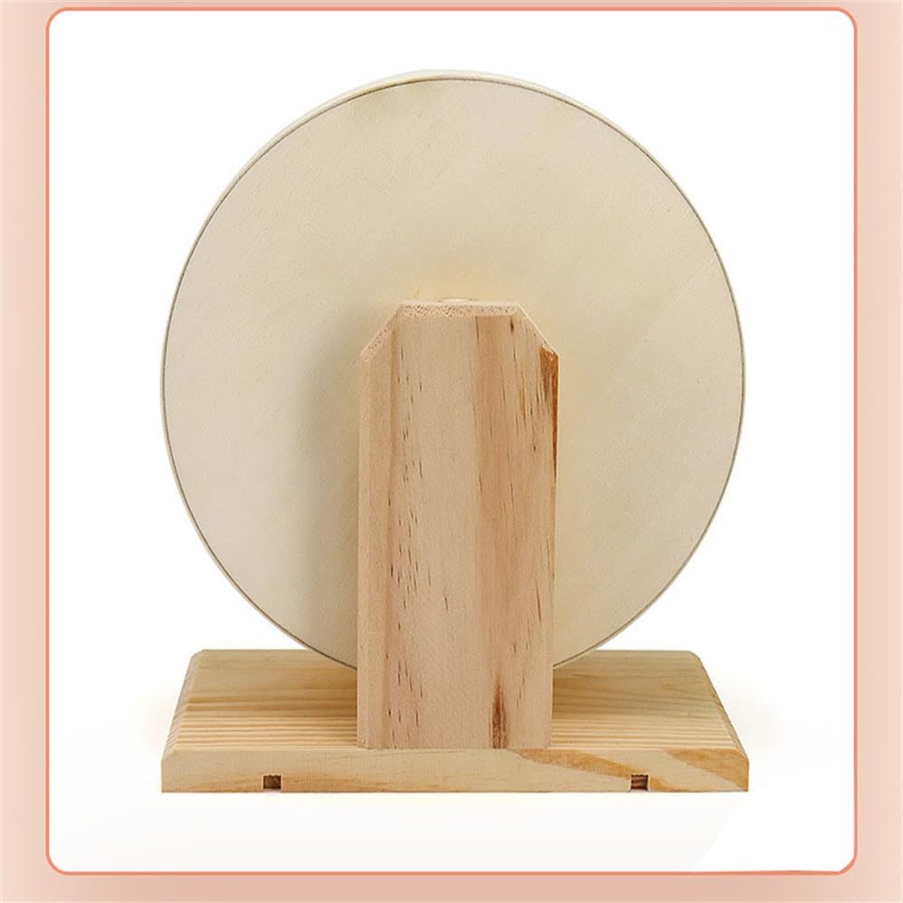 Pet Sports Equipment, Wooden Silent Hamster Wheel, Hamster & Guinea Pig Exercise Wheel, Cat & Dog Treadmill, Indoor Use,Allowing Your Pet to Play Freely,Sturdy and Durable,Aesthetically Pleasing image number 5
