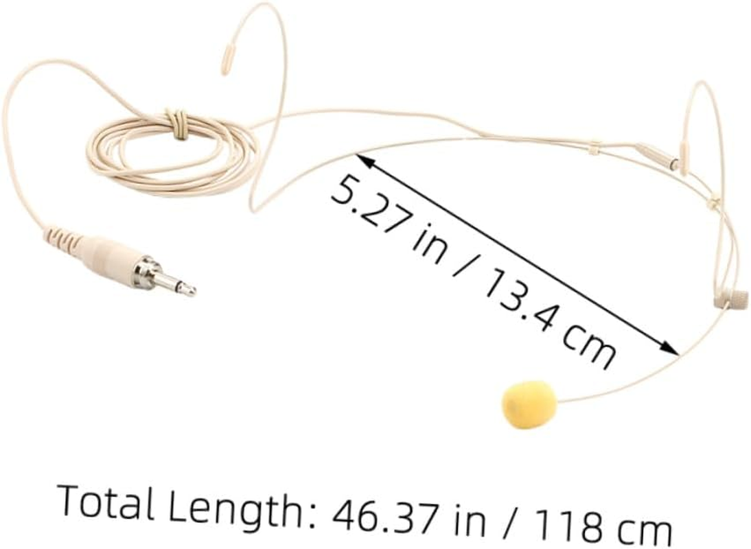 SECFOU Wired over Ear Headphones with Omnidirectional Microphone Comfortable Earhook Design Noise Cancelling Audio Headset for Gaming Office Customer Service Beige image number 3