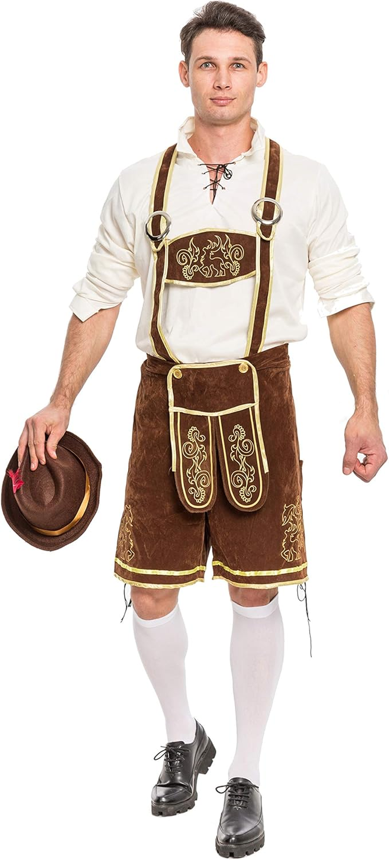 Spooktacular Creations Men&rsquo;S German Bavarian Oktoberfest Costume Set, Beer Costume Hat for Adults Halloween and Beer Festival image number 1