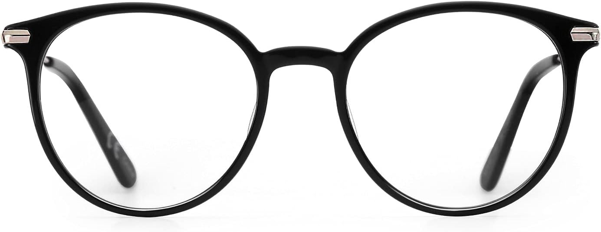 ZENOTTIC round Optical Glasses Transparent Frame Clear Lens Eyewear Non- Eyeglasses for Women - Pink image number 6