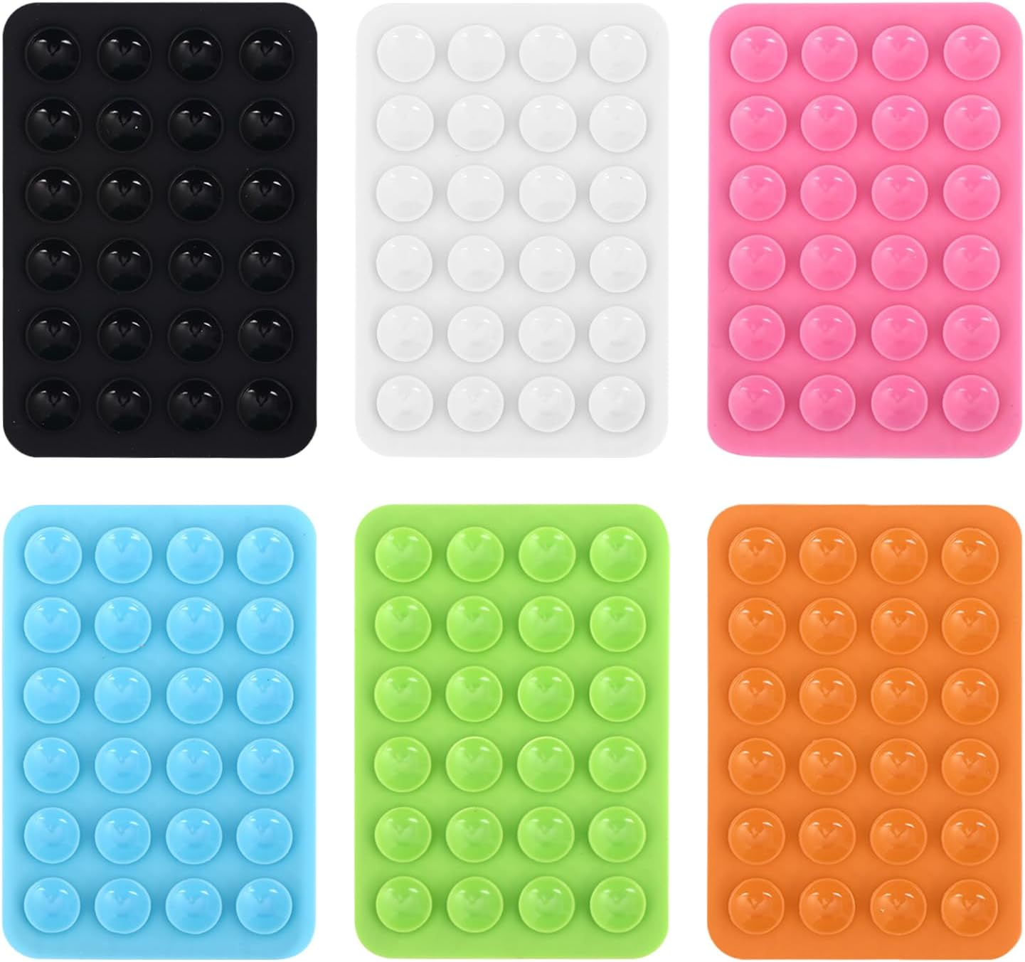 6Pcs Silicone Suction Phone Case Adhesive Mount,Suction Phone Case Mount,Self-Adhesive Anti-Slip Suction Phone Holder,Non-Slip Sticky Phone Grip for Selfies and Videos image number 3