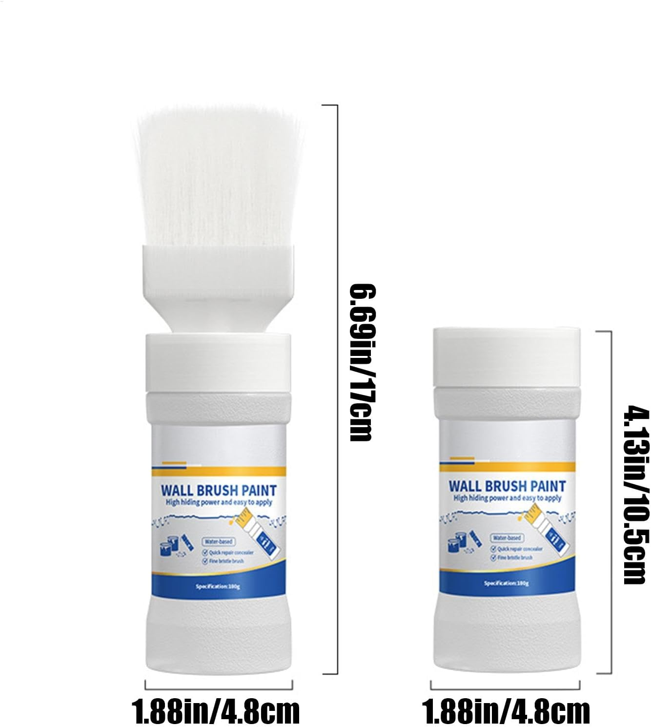 Generic Wall Paint - 180G Safe Wall Repair Paste | White Ceiling Paint, Wall Touchup Paint with Brush | Removes Stains, Cracks, Imperfections | Interior Walls Accessories image number 1