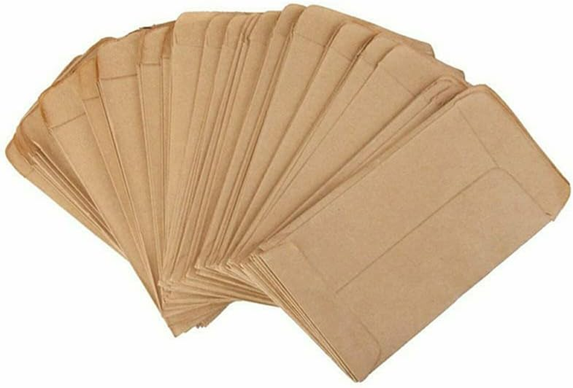 AIMALL 100Pcs Kraft Paper Seed Packets Garden Home Storage Bags Mini Envelopes 6X11Cm for Garden and Home Use image number 6