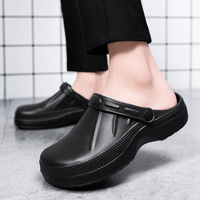 BMINFEE Men'S Clogs Sandals Slippers Orthopedic Shoes Slip Resistant, Arch Support, Comfortable, Cushion, Slip-On, for Chef, Nurse, Garden image number 4
