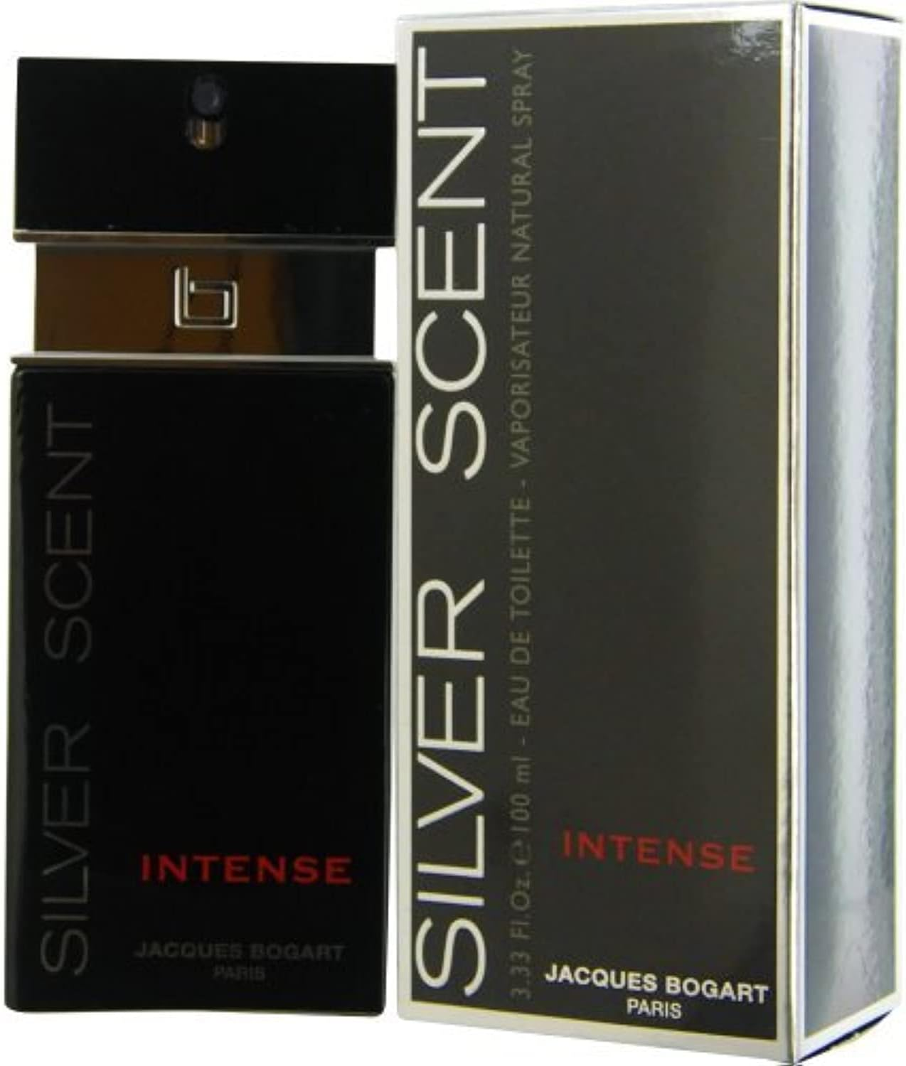 Jacques Bogart Silver Scent Intense Men Eau De Toilette Spray, 3.33 Ounce (Pack of 7)