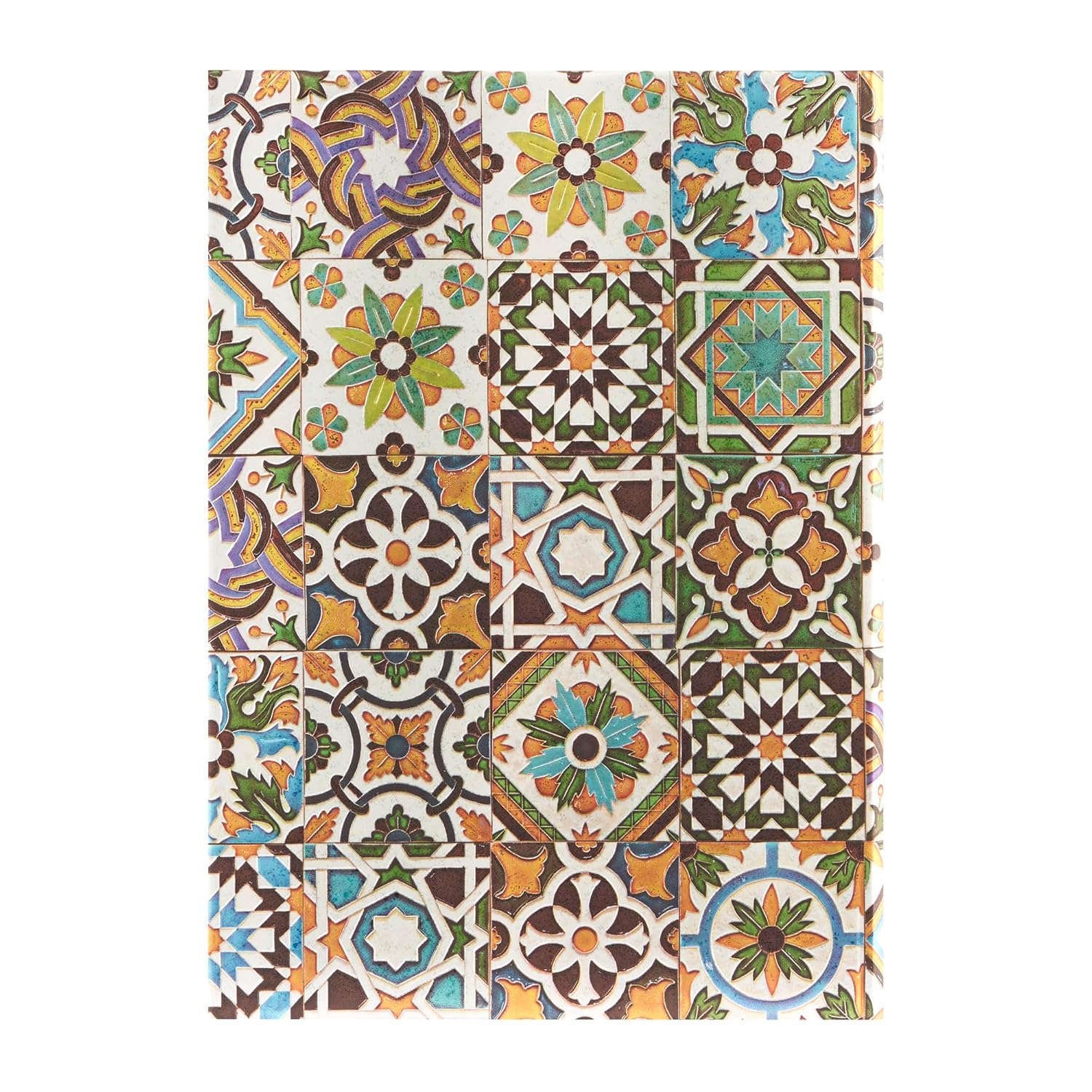 Porto (Portuguese Tiles) Midi Unlined Hardback Journal (Elastic Band Closure)