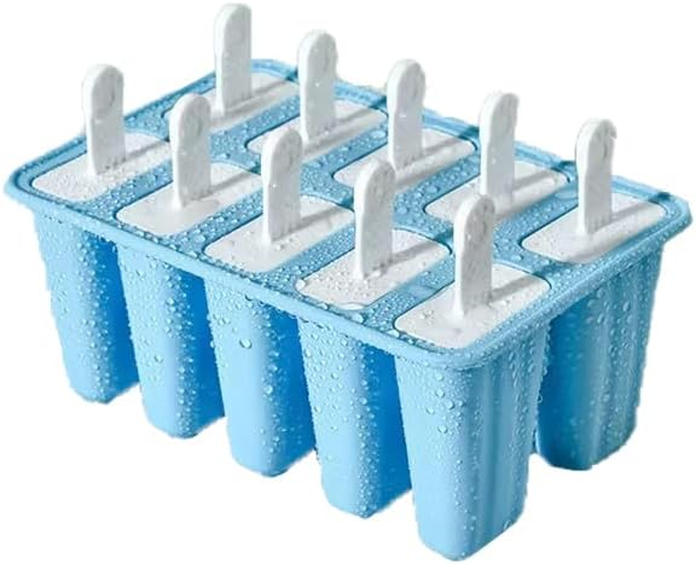AIMALL Silicone Ice Cream Mould Block 4/6/10 Cavity Frozen Molds ICY Pole Jelly Popsicle, Bpa-Free Popsicle Makers, Easy Release & Clean, Perfect for Homemade Frozen Treats and Jelly Pops