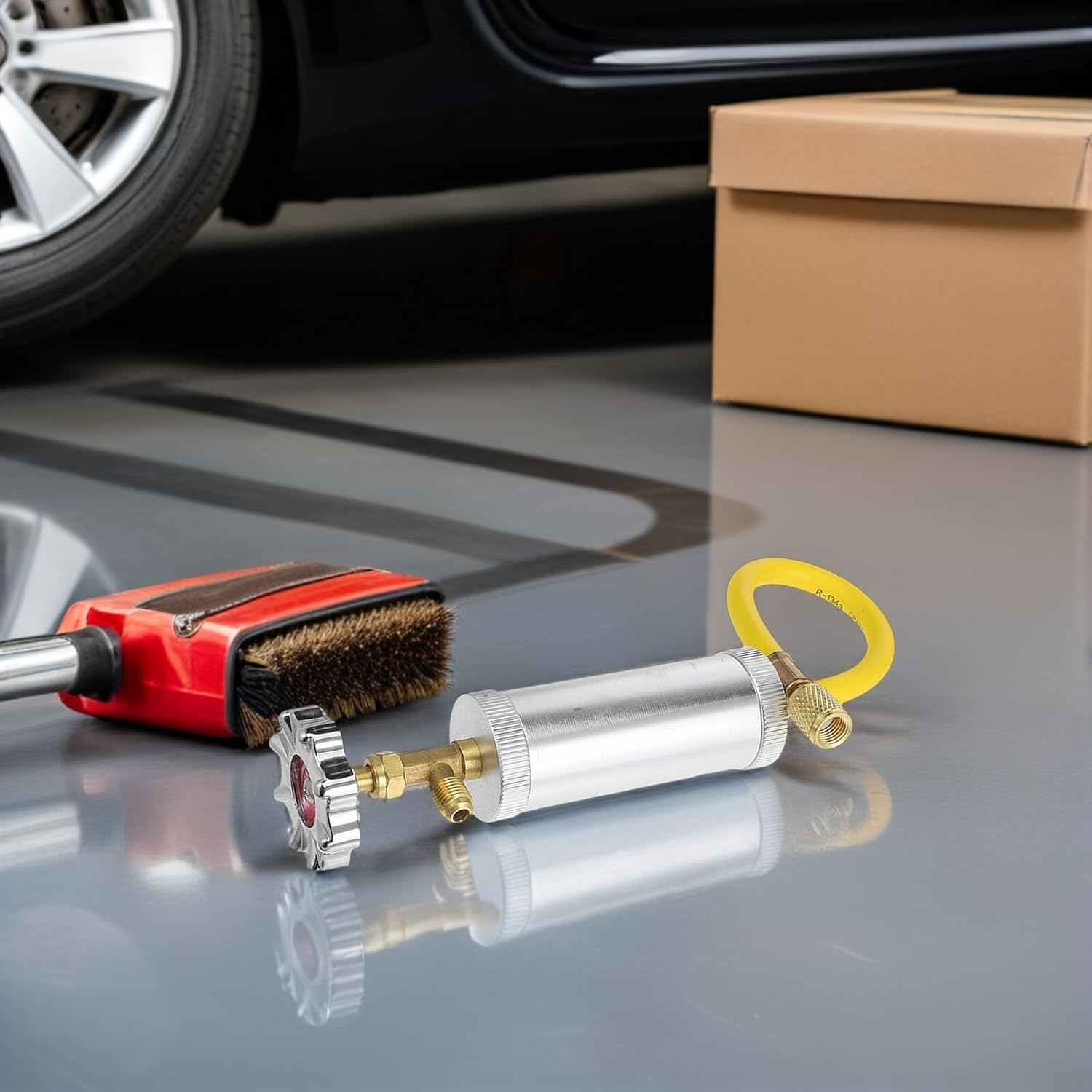 Gatuida Ac Oil Injector Tool for Automotive Refrigerant Oil Charging with Snap Quick Coupler, Precision Dye Injection Pump for Car Air Conditioning System Leak Detection And image number 6