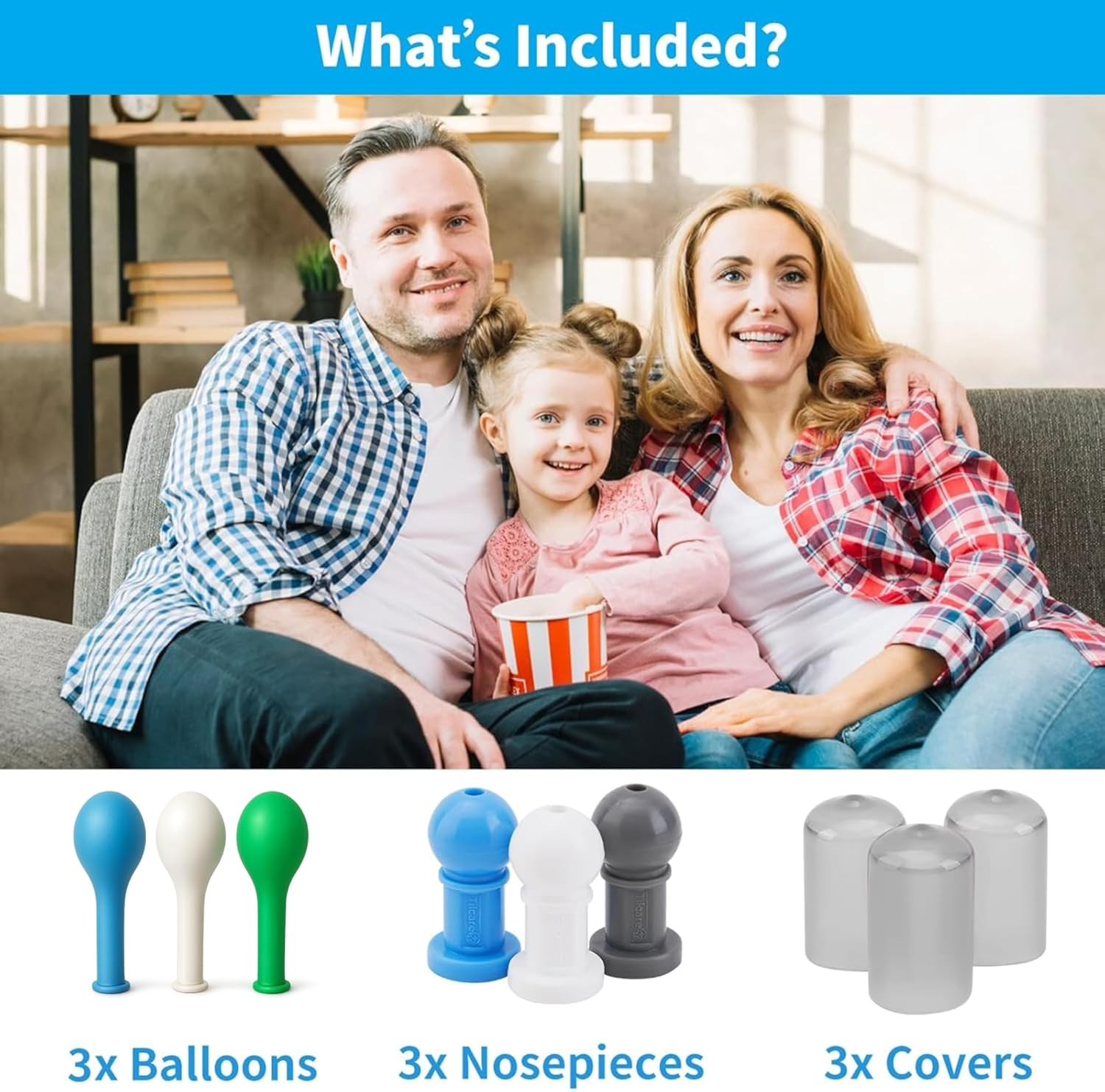 Eustachian Ear Unclogger with 10 Nasal Balloons, 3 Nose Tips & 3 Covers, Ear Pressure Relief Device for Airplane Ear Pressure Relief, Eustachian Tube Unclogger, Ear Unclogger for Tinnitus Relief image number 5