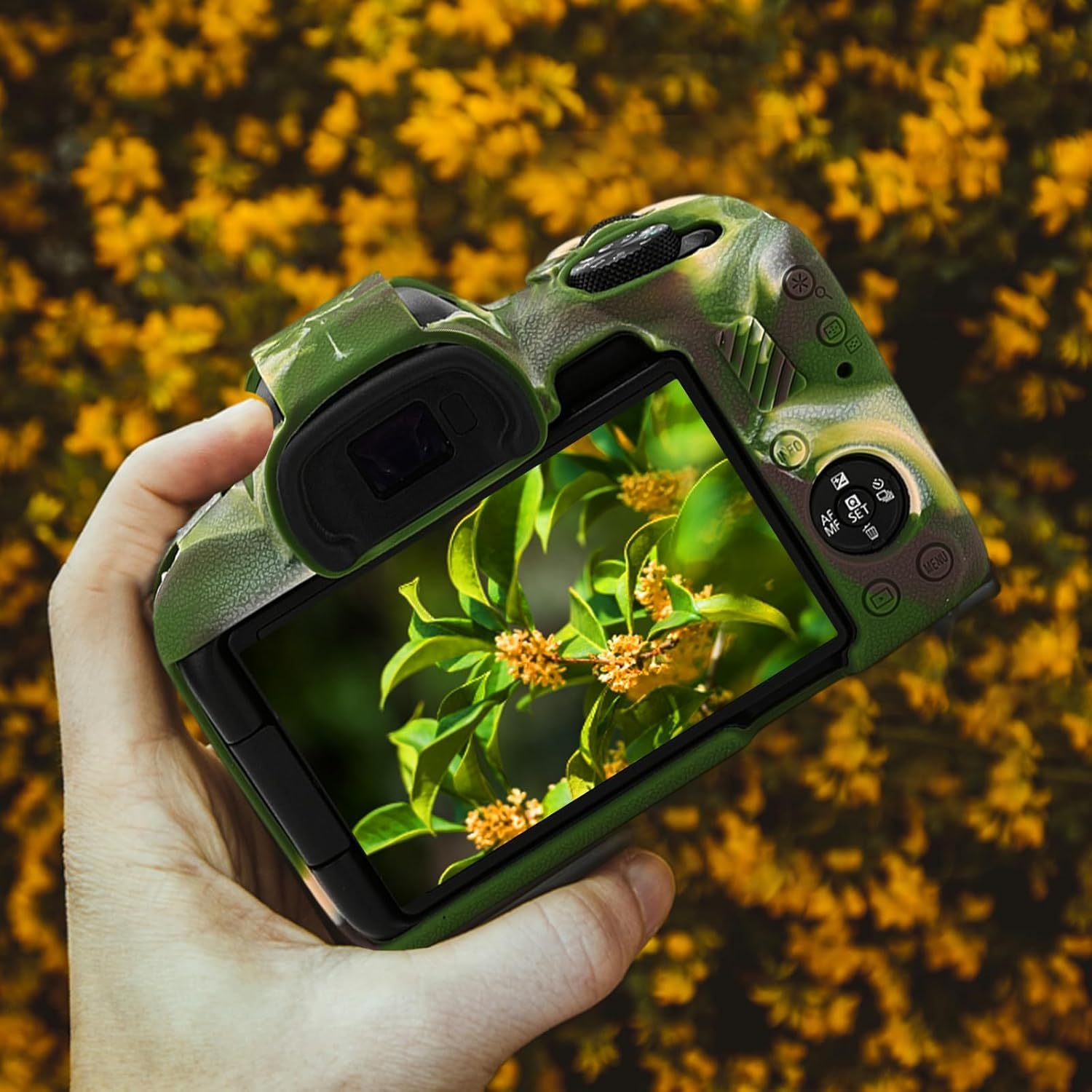 VOVMOEYA Compatible with Canon EOS R50 Camera Case Accessories Kit [With 2 LCD Tempered Films], Light Weight EOS R50 Silicone Protective Case Digital Camera Case Enhanced Grip Sensation 9H 0.25 Mm - Blue image number 2