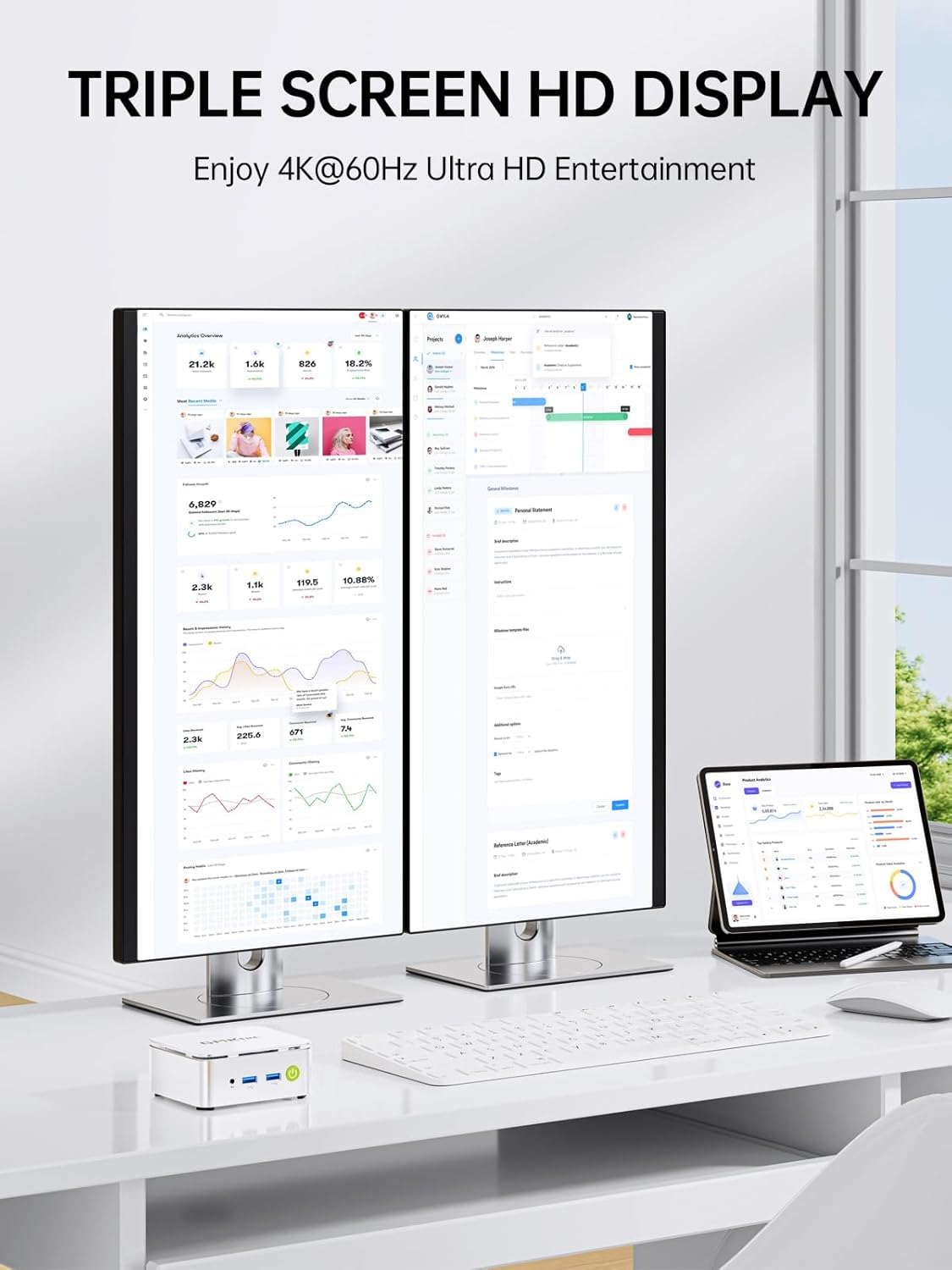 Gmktec Mini PC AMD Ryzen 5 3500U (Beats N150) 16GB RAM 512GB SSD 2.5Gbe NIC LAN Office Home Desktop Computers, Triple 4K Display, Wifi, BT, USB-C, DP Nucbox G10