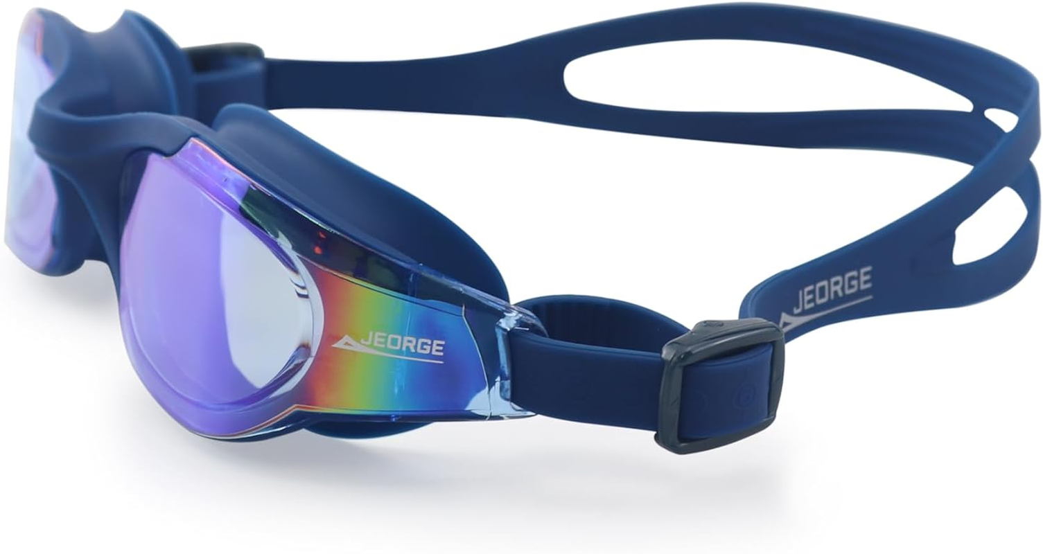 JEORGE Swimming & Triathlon Goggles, Wide Vision Lens Anti-Fog UV Protection Unisex Adult image number 1