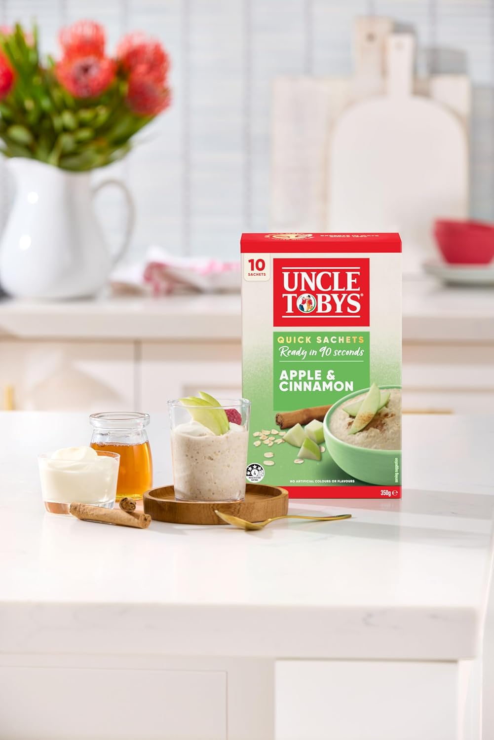 UNCLE TOBYS Oats Quick Sachets Apple & Cinnamon, 10 Sachets image number 2