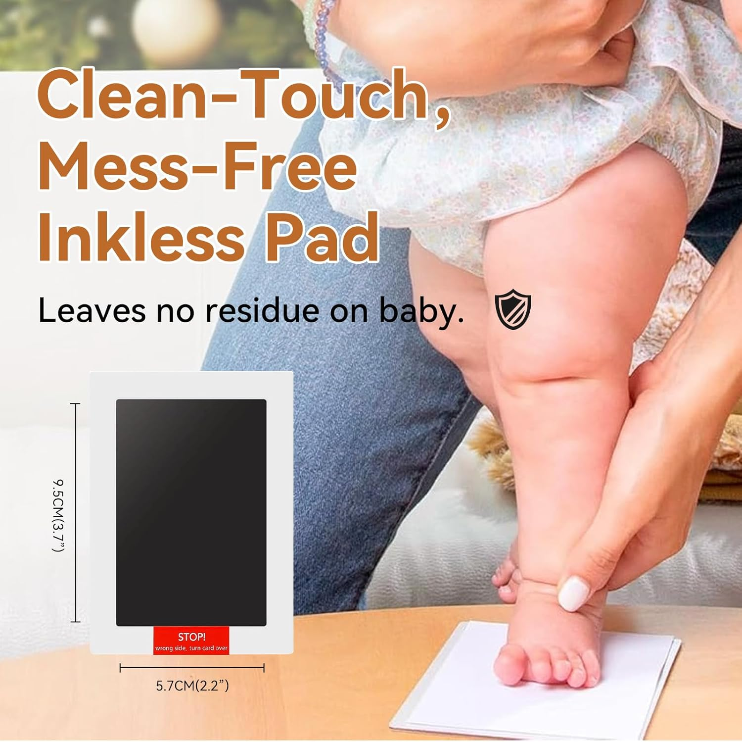 4-Pack Inkless Hand and Footprint Kit - Ink Pad for Baby Hand and Footprints - Dog Paw Print Kit, Dog Nose Print Kit - Baby Footprint Kit,Baby Foot Printing Kit, Handprint Kit (Jet Black) image number 2