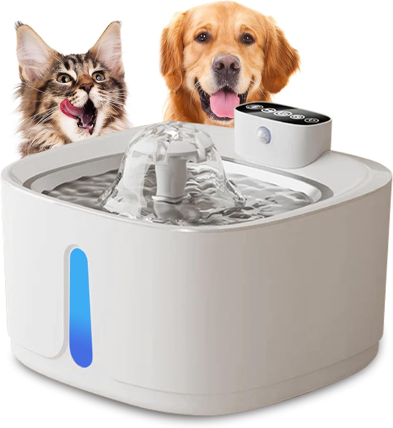 TUXOIUBA Wireless Cat Water Fountain, 3.2L Large Capacity Drinking Fountain with Motion Sensor, Cordless Automatic Pet Water Fountain with Stainless Steel Tray, Easy to Clean Bpa-Free and 3 Modes image number 6
