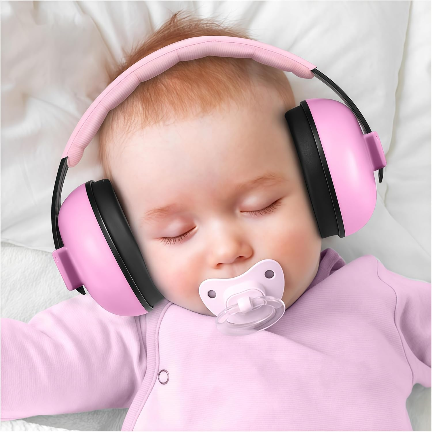 Baby Noise Cancelling Headphones, Toddler Ear Protection (0-3 Years),Baby Plane Travel Essentials,Newborns Sound Proof Ear Muffs for Flying image number 5