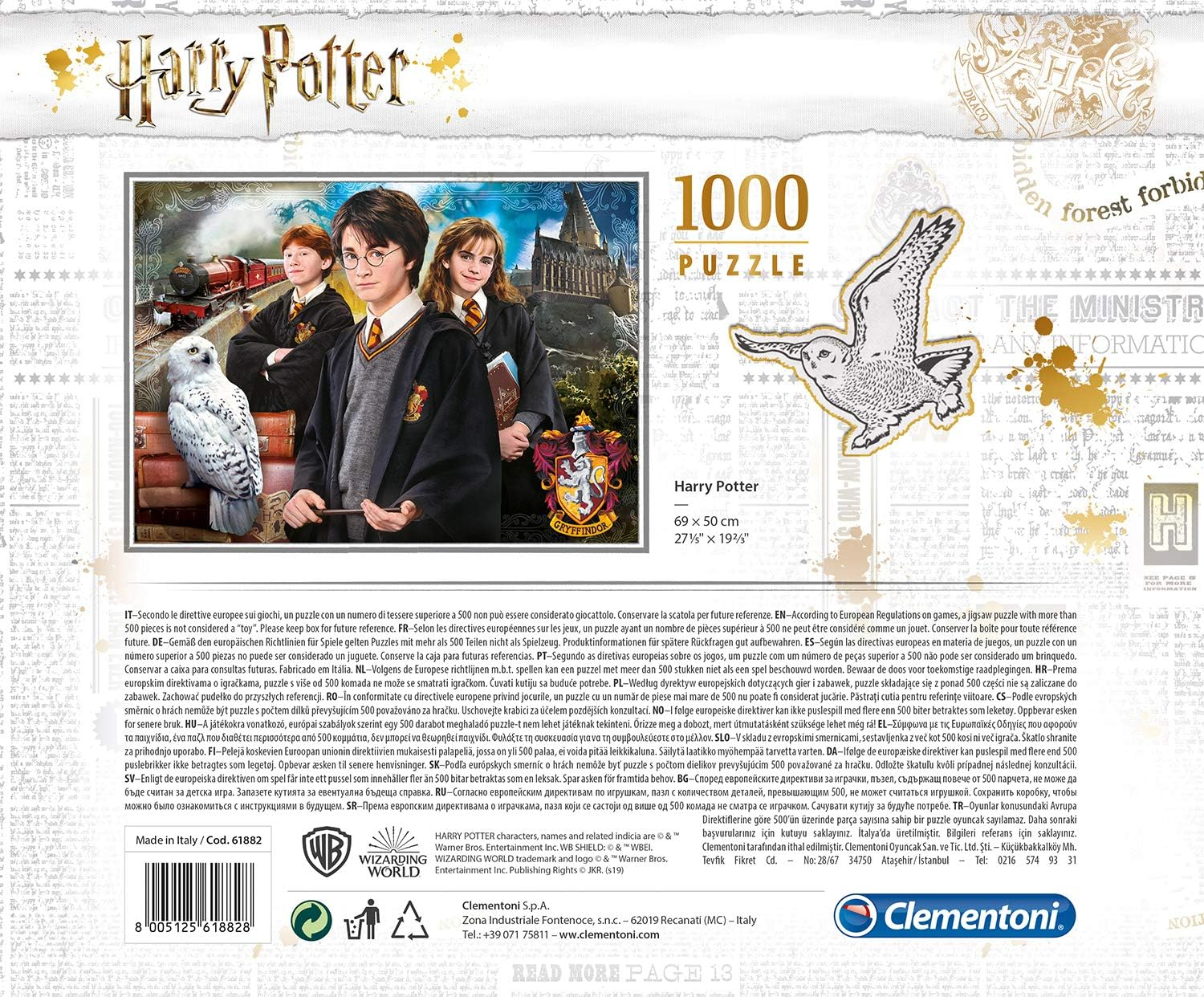 Clementoni Harry Potter and the Chamber of Secrets Brief Case Puzzle 1000 Pieces (61882) image number 5