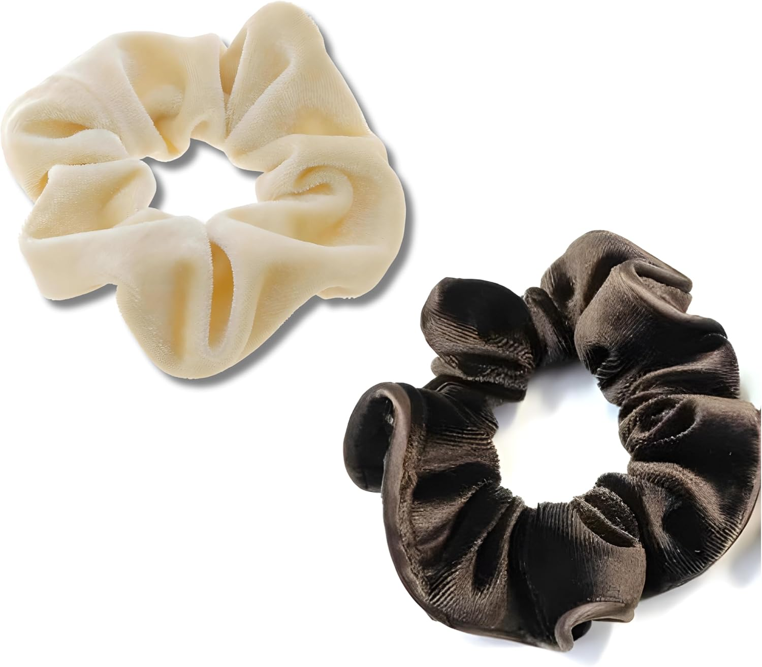 PARENCE. - 2 Pack Velvet Scrunchies - Hair Tie Accessories for Women and Girls - Comfortable Elastic Versatile Stretchy image number 2