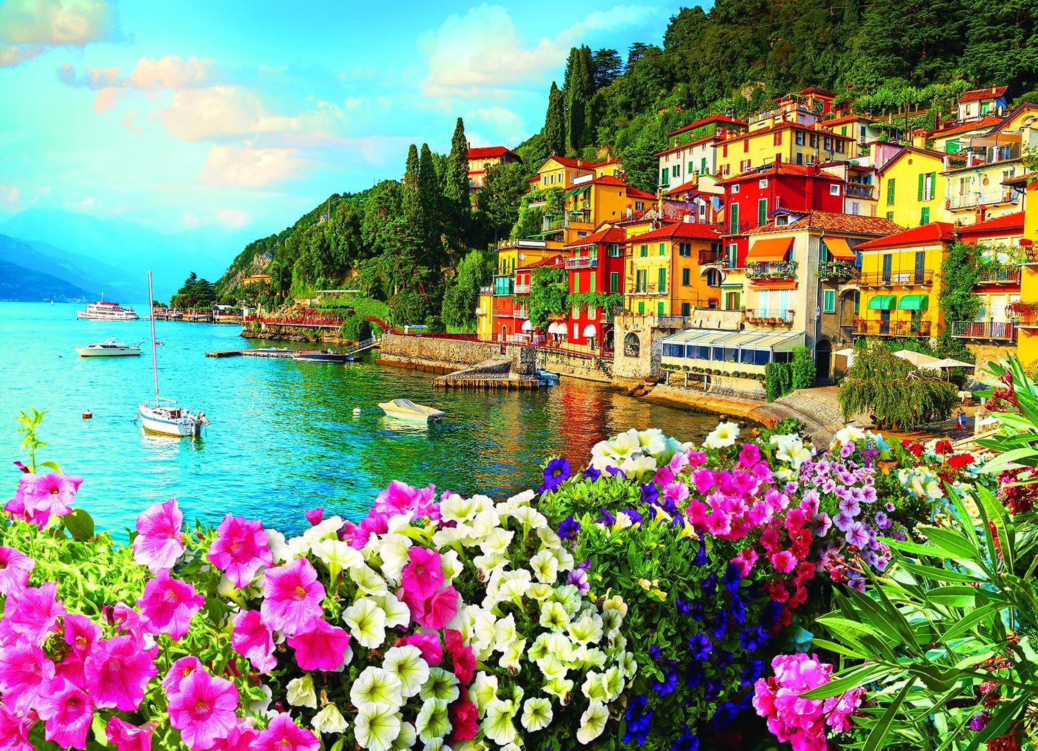 Eurographics Lake Como Italy Jigsaw Puzzle (1000 Pieces)