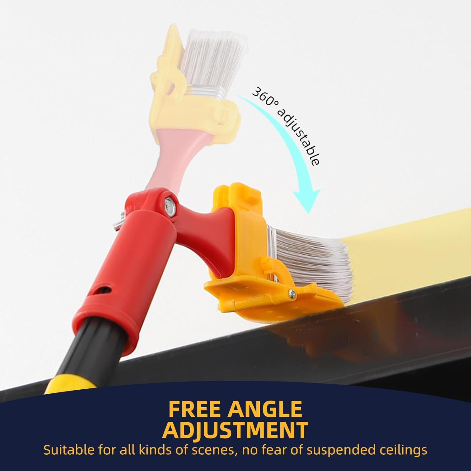 Edging Tool for Edges and Trim Paint Brush 2 Inch Paint Brush with Extension Rod for Edging and Trimming &ndash; Bristles for Clean, Sharp Lines on Windows, Doors, and Trim image number 1